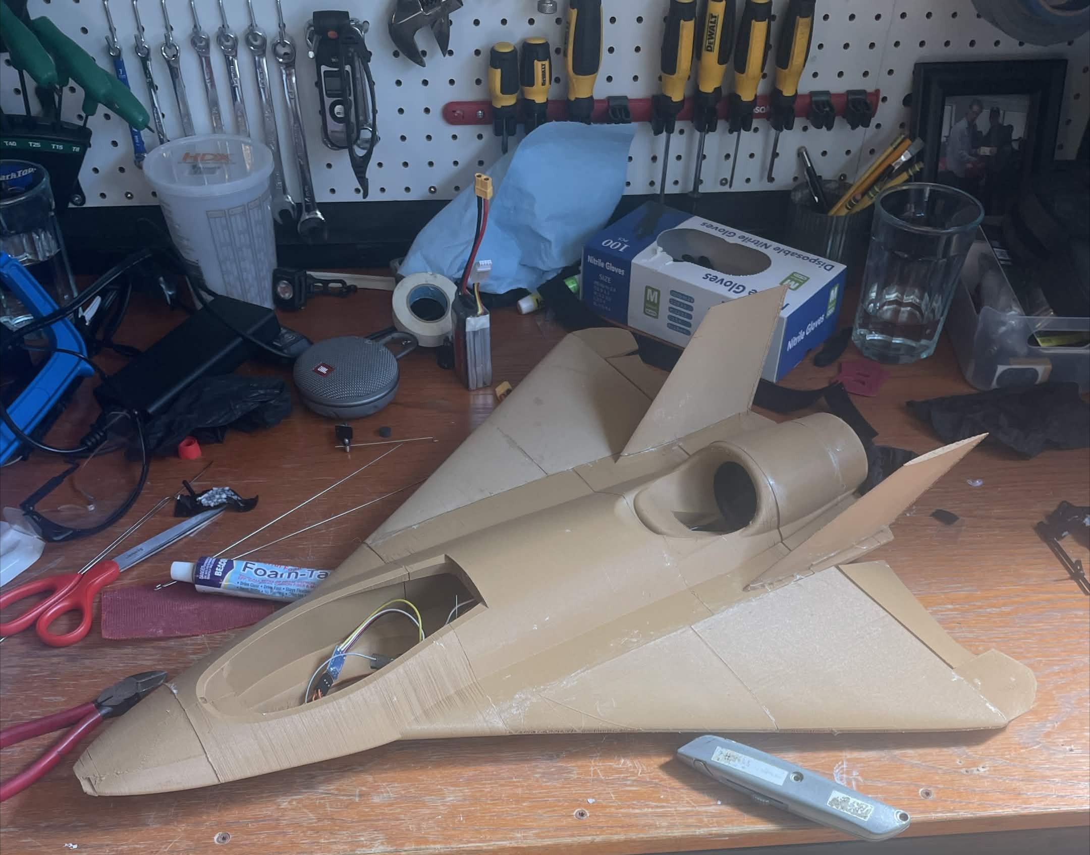 Completed 3D-printed RC aircraft
