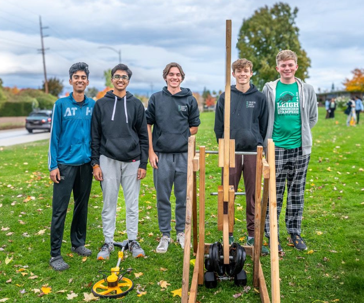 Competition-winning pumpkin-launching trebuchet
